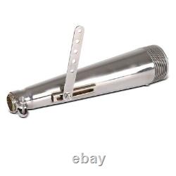 Exhaust Muffler Forge E for Cafe Racer Scrambler and Chopper stainless steel